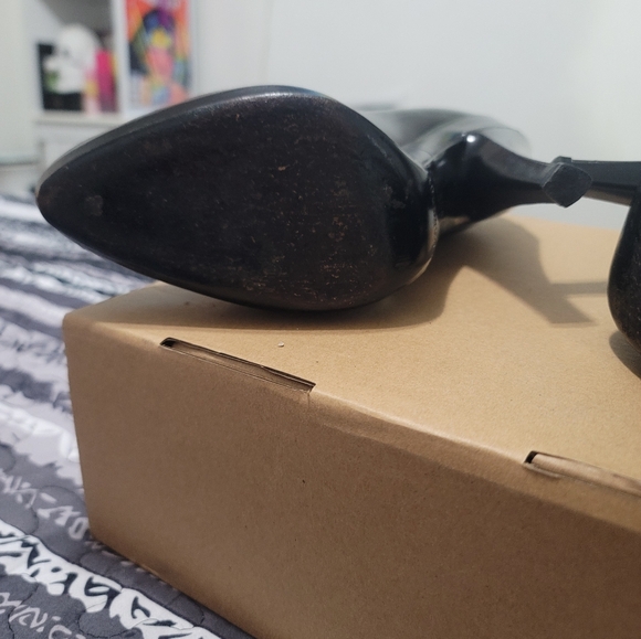 Burberry Prorsum Black Patent Leather Shoes Boots Booties Heels Size 39.5 US 8.5 - Picture 7 of 12